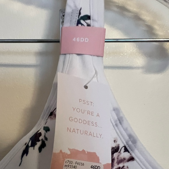 Cacique White and Purple Floral Bra - Picture 2 of 3